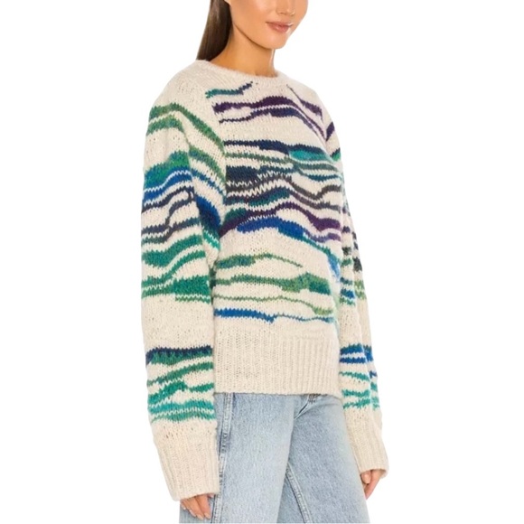 NWT Isabel Marant Etoile Green Ecru Serena Jumper - Sz 6